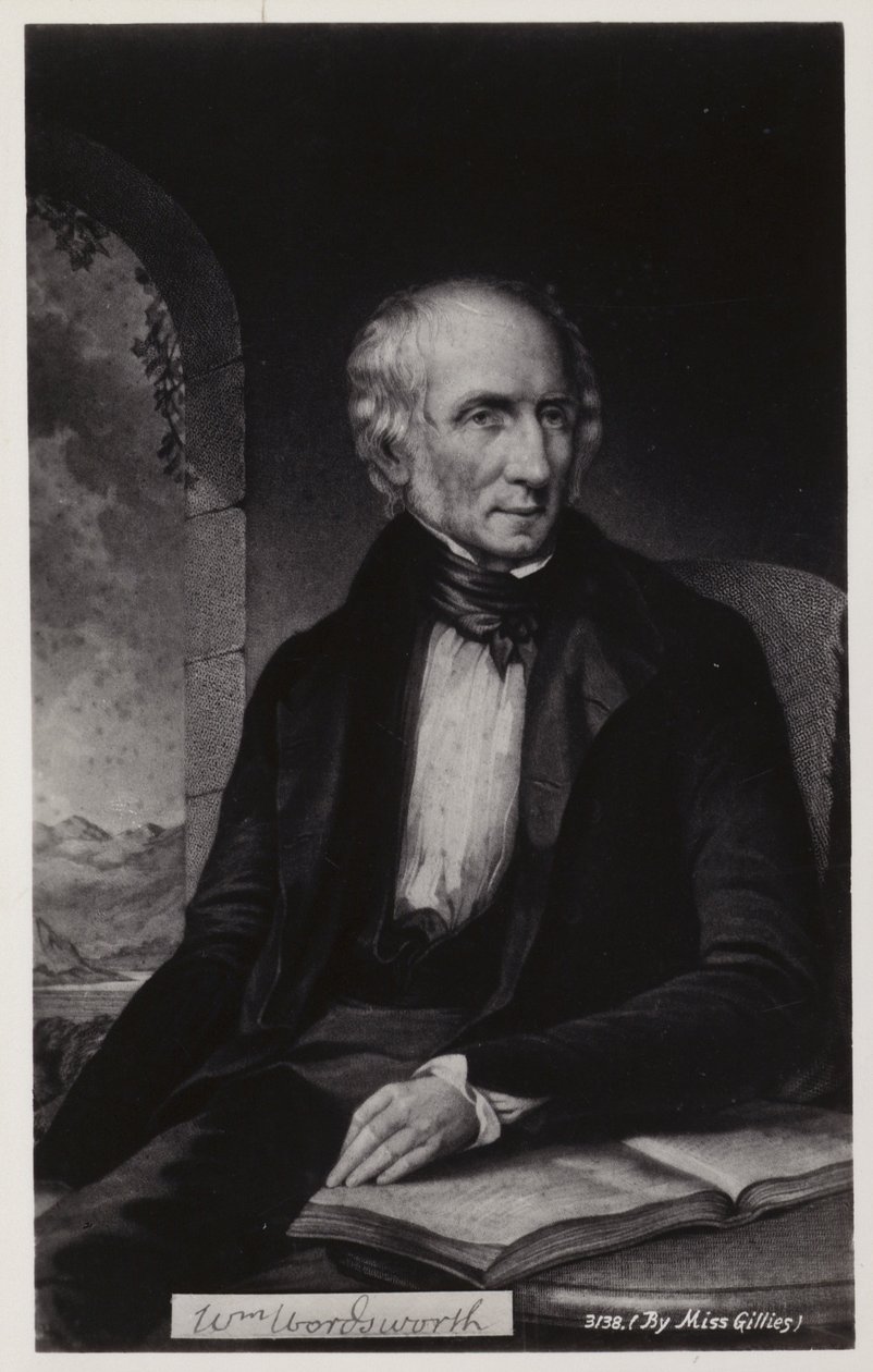 William Wordsworth (1770-1850), angielski poeta (litografia) autorstwa English School