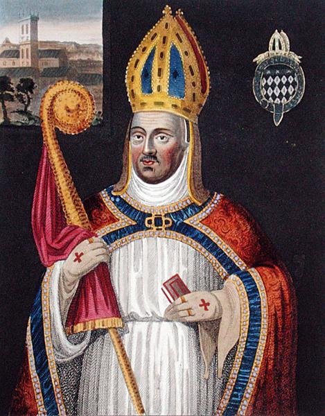 Wilhelm z Wainfleet (ok. 1395-1486), po obrazie w Galerii Bodleian (litografia kolorowa) autorstwa English School