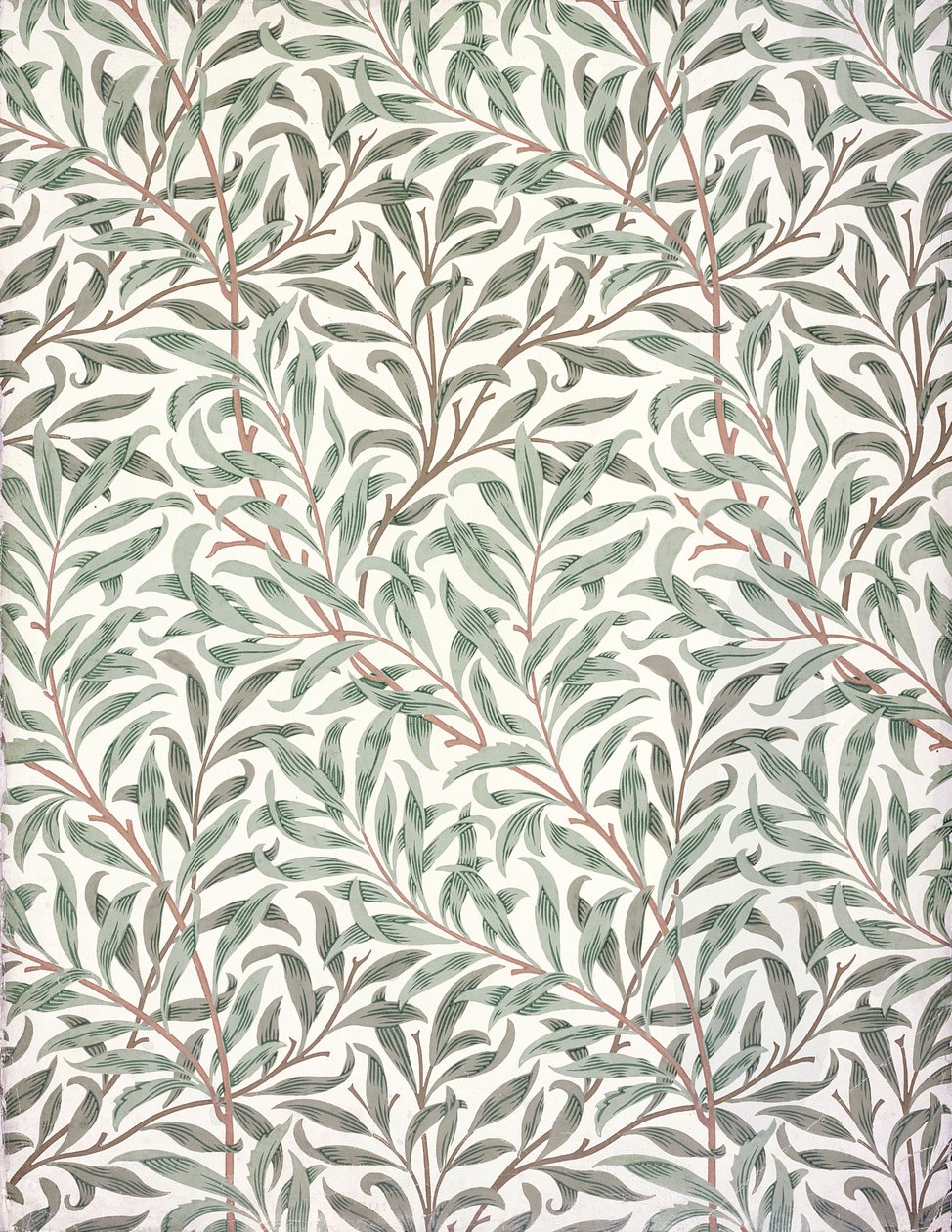 Gałązka wierzby, projekt tapety, 1874 (tapeta) autorstwa English School