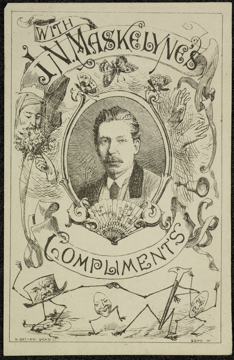 Z komplementami JN Maskelyne, c.1875 (grawerowanie) autorstwa English School