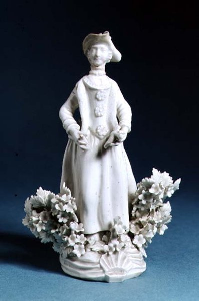 Figura Worcester towarzysza sportowca, niepomalowana, koniec XVIII w. (porcelana) autorstwa English School