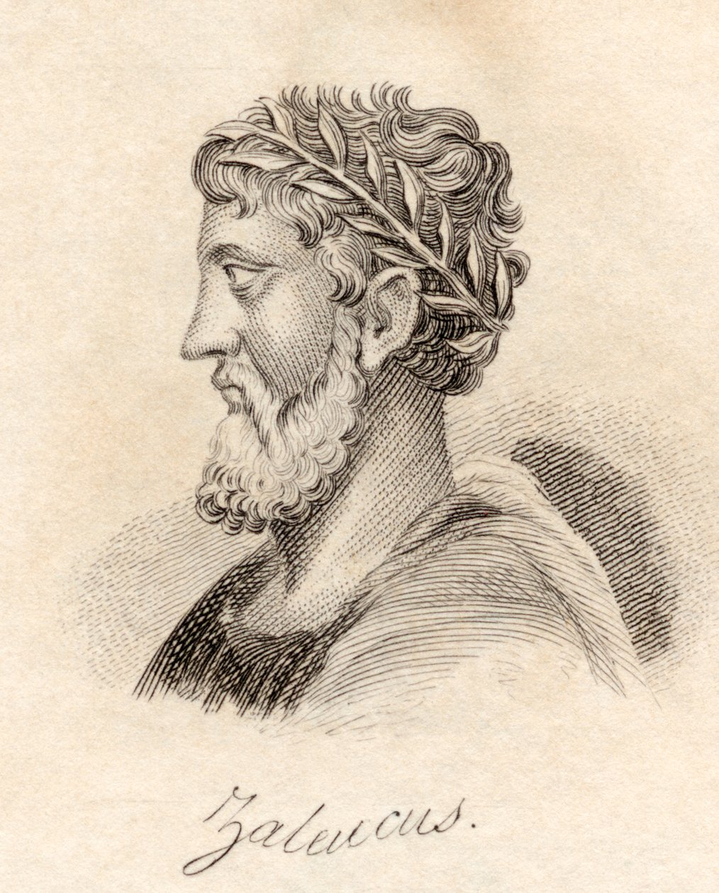 Zaleucus, ze „Słownika historycznego Krabba”, opublikowanego w 1825 r. autorstwa English School