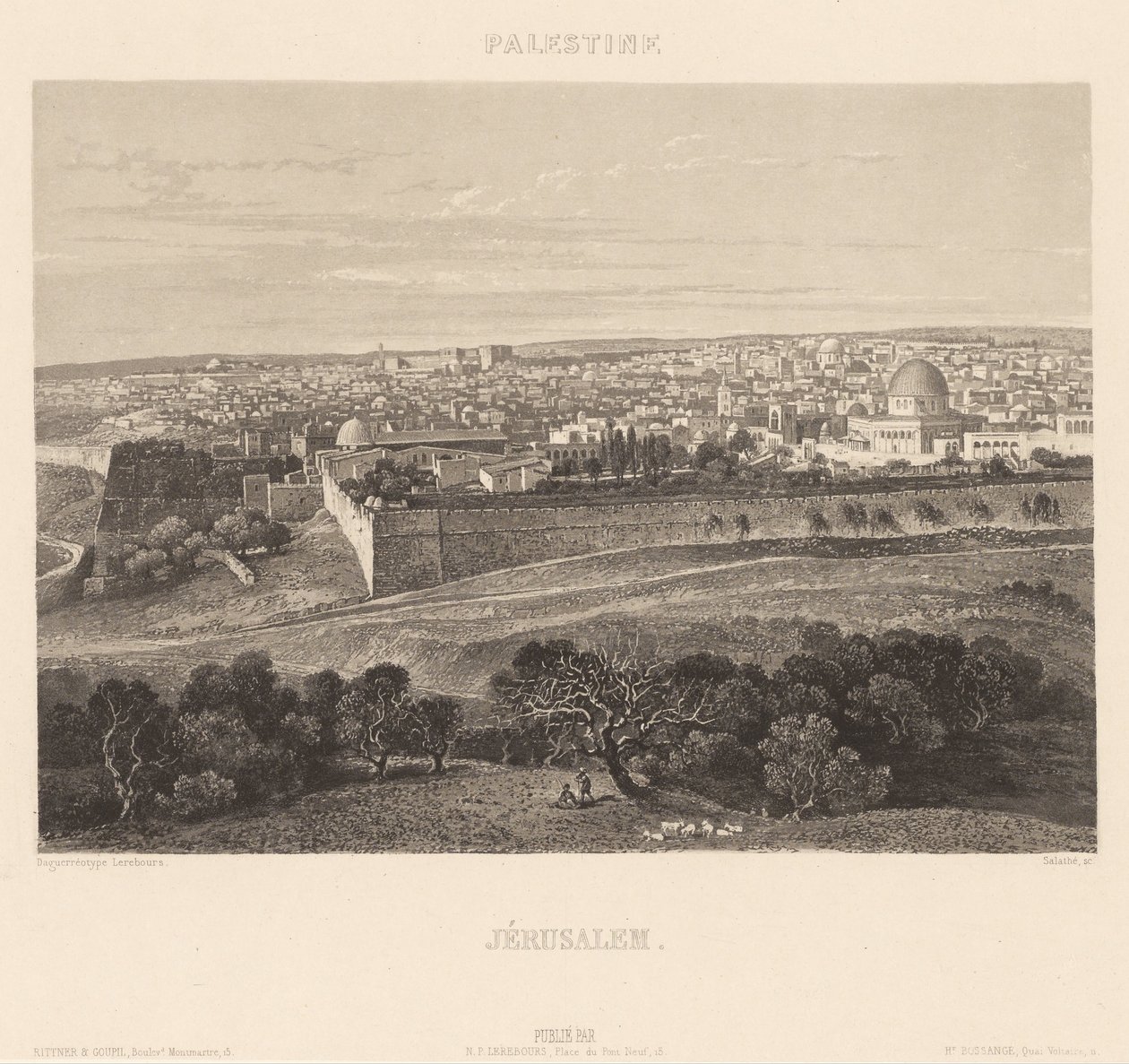 Jerozolima autorstwa Engraving by Friedrich Salathé