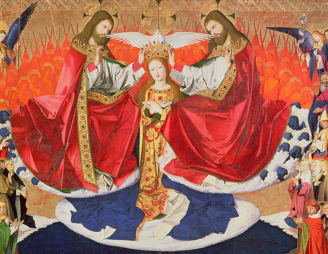 Koronacja Matki Boskiej ukończona 1454 (detal 57626) autorstwa Enguerrand Quarton