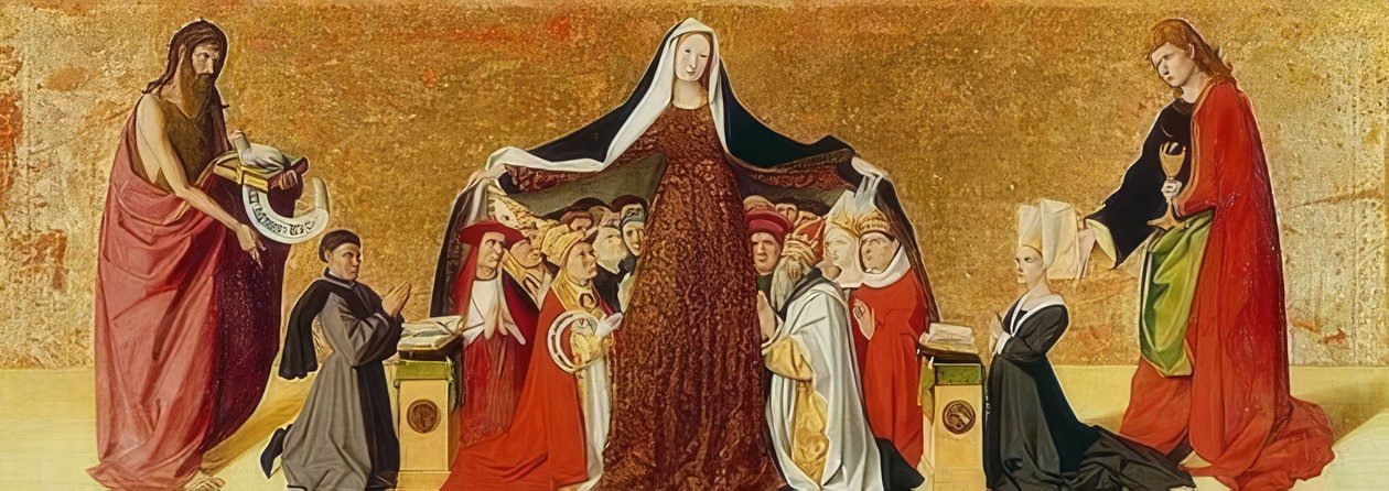 Płaszcz ochronny Madonna. 1452 autorstwa Enguerrand Quarton
