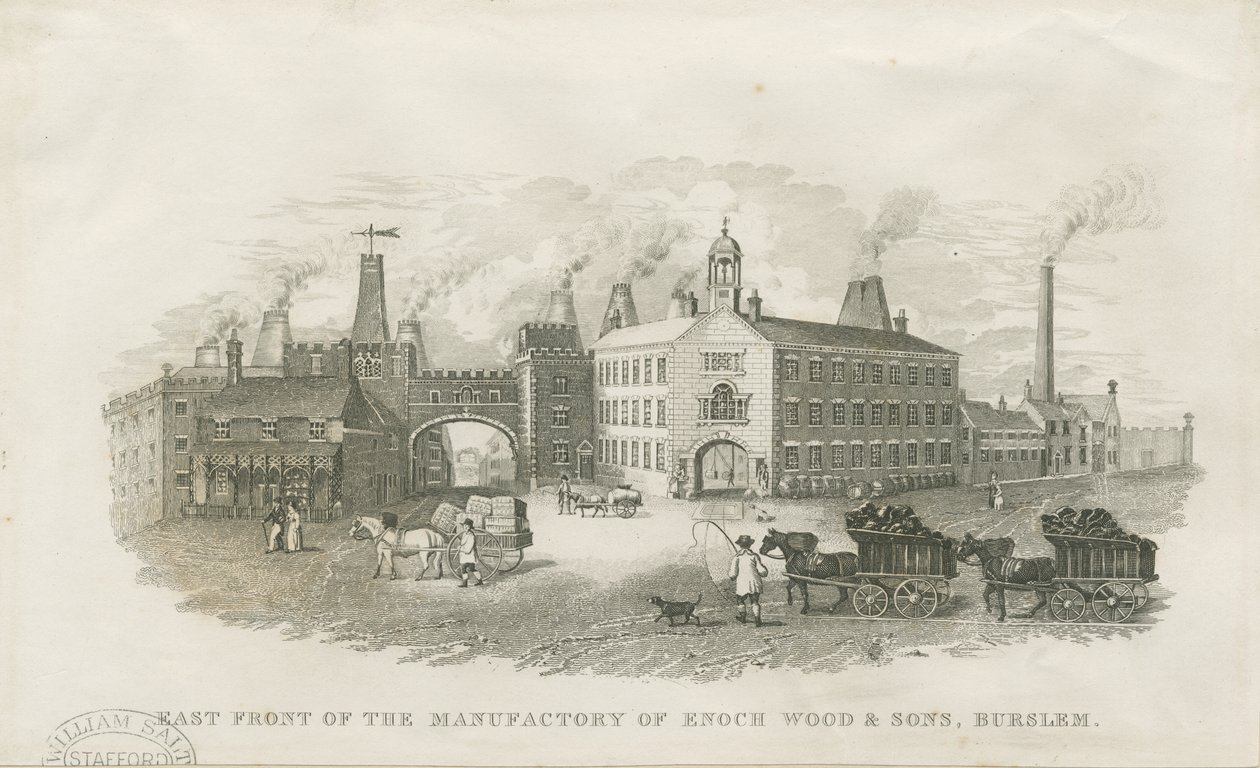 Burslem - fabryka Enoch Wood & Sons: staloryt, bd [?XIX w.] autorstwa Enoch Wood