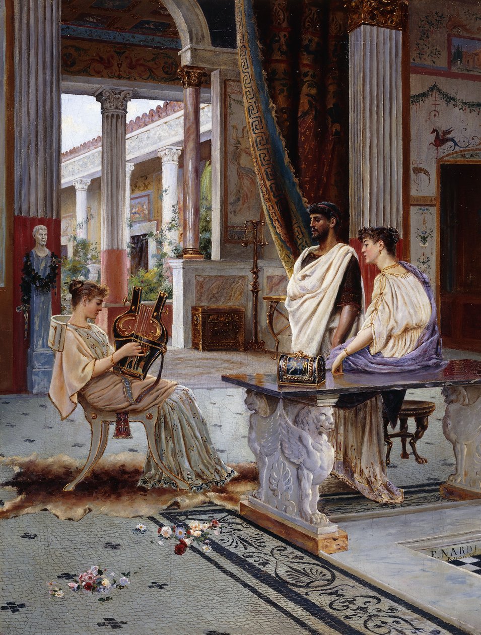 Muzyczne popołudnie, Pompeje autorstwa Enrico Nardi