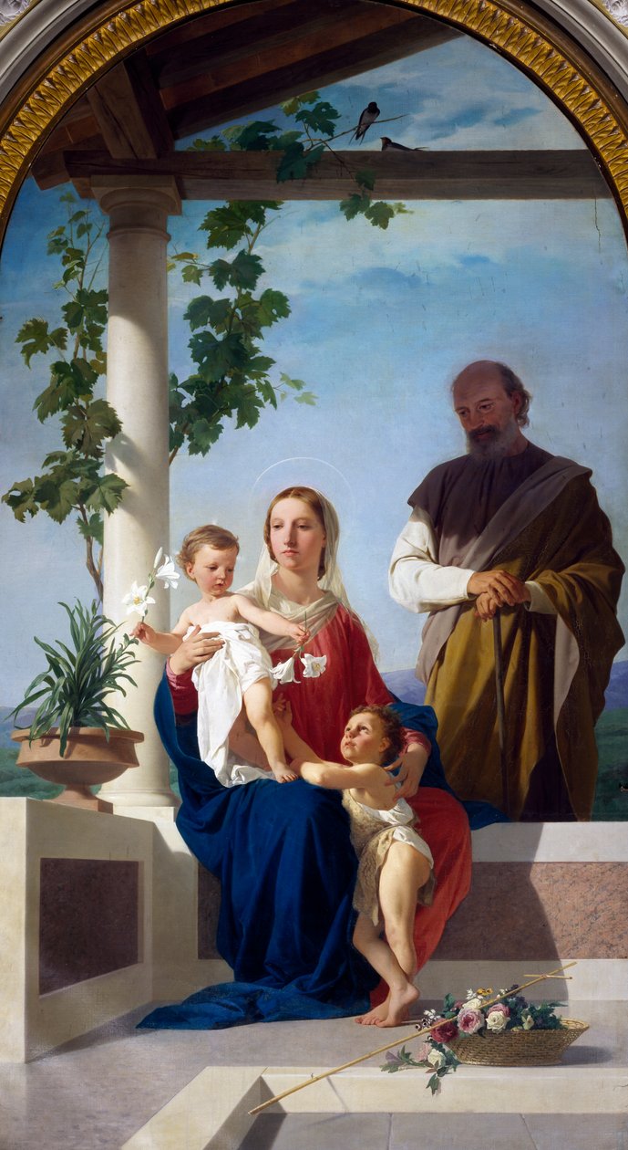 Święta Rodzina, Enrico Pollastrini (1817-1876), Sanktuarium Madonna della Stella, Montefalco, Umbria, Włochy autorstwa Enrico Pollastrini