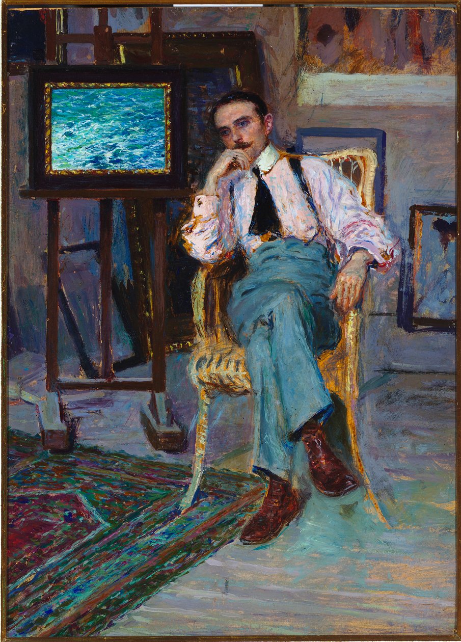 Portret malarza Antonio Discovolo, 1903 autorstwa Enrico della Lionne