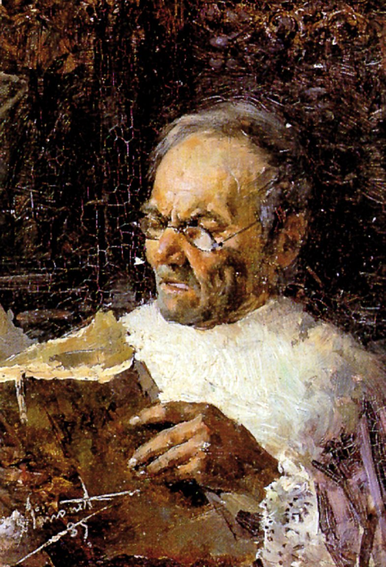 Canonigo leyendoCzytanie Canoni autorstwa Enrique Simonet