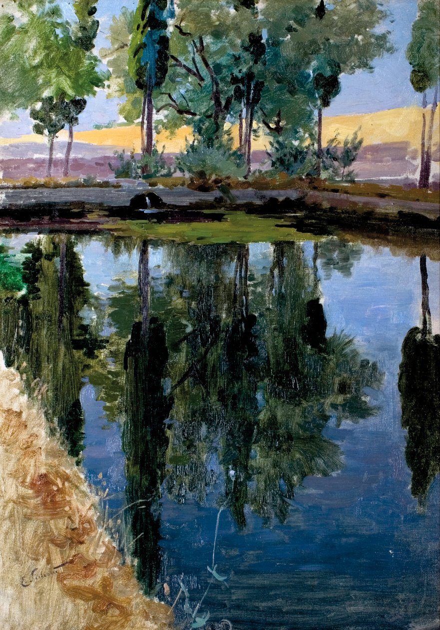 Podwójne topole na rzece autorstwa Enrique Simonet