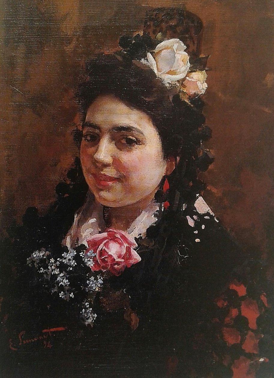 Portret Asuncion Castro, żony malarza Portret Asuncion Castro, żony malarza autorstwa Enrique Simonet