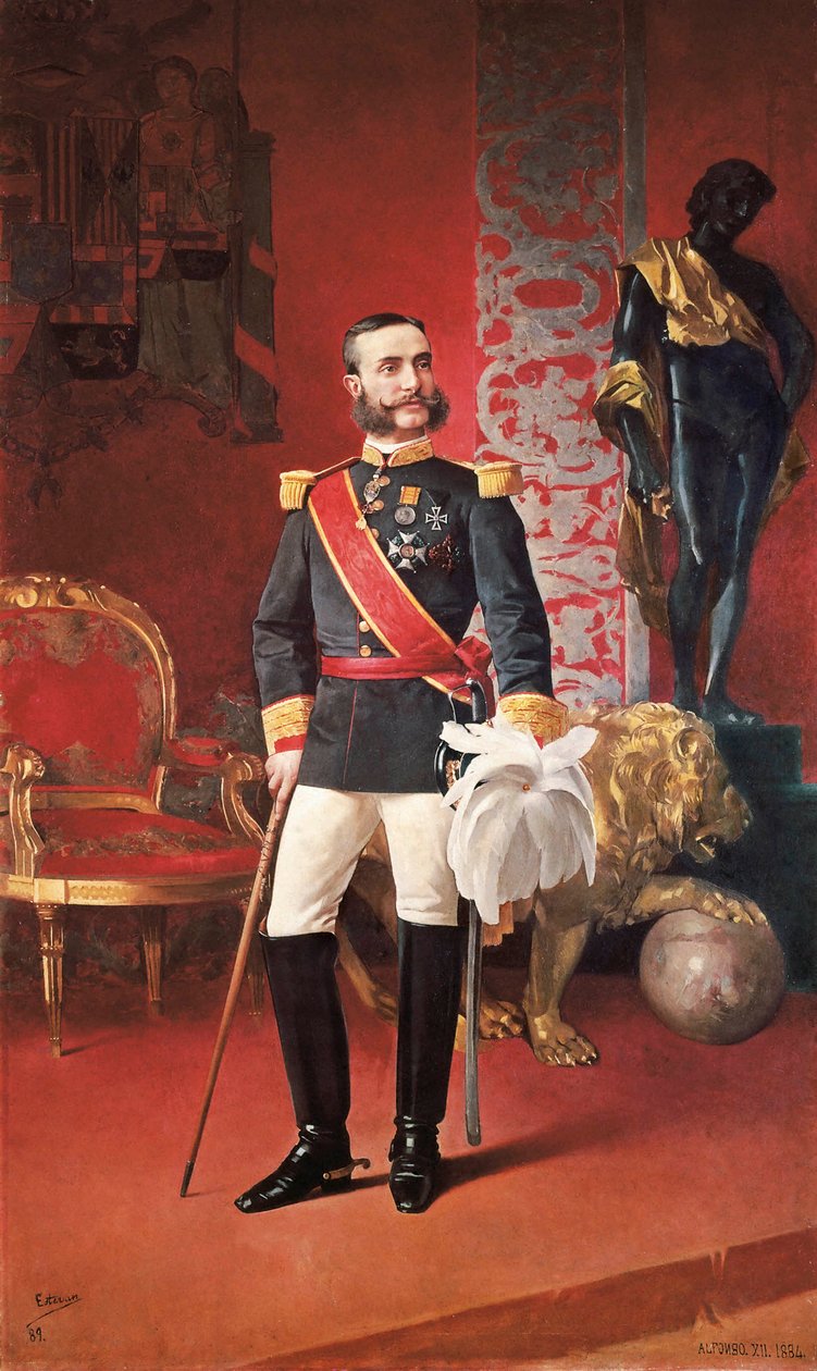 Portret króla Hiszpanii Alfonsa XII (1857-1885) autorstwa Enrique Estevan y Vicente