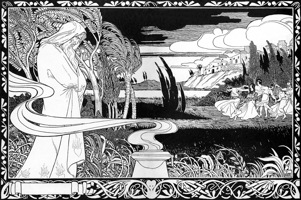 Izajasz – Efraim Mojżesz Lilien autorstwa Ephraim Moses Lilien