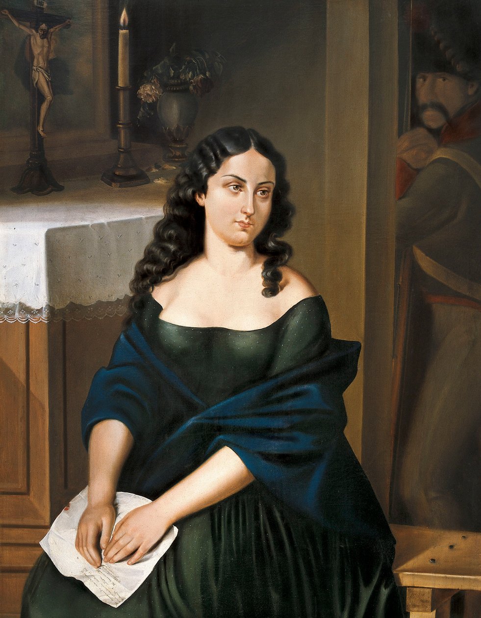 Portret Policarpy Salavarrieta (1795-1817), bohaterki niepodległości Kolumbii (obraz) autorstwa Epifanio Julián Garay Caicedo
