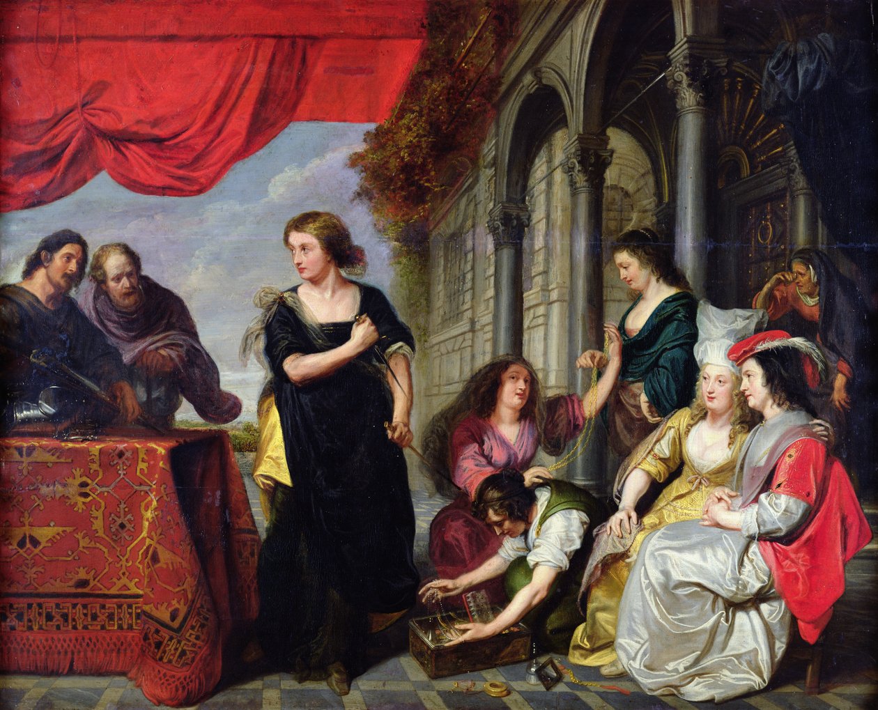 Ulisses wśród Lycomedes autorstwa Erasmus Quellinus II