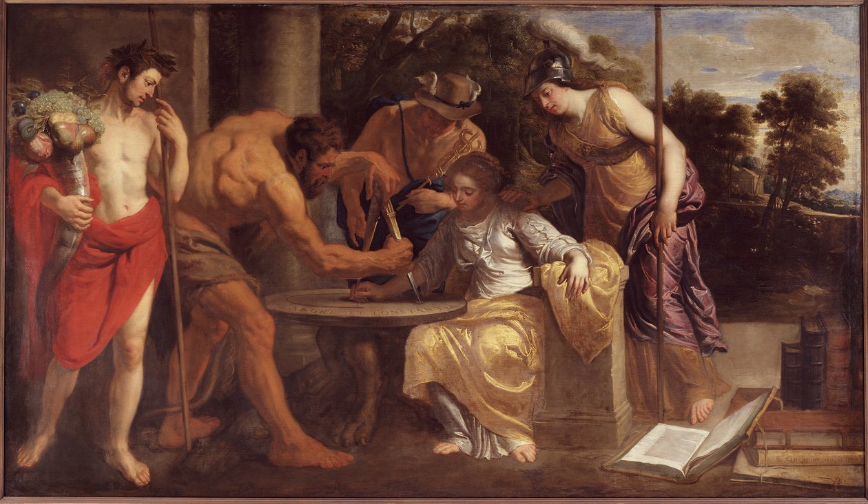 Praca i stałość, 1640. autorstwa Erasmus Quellinus the Younger