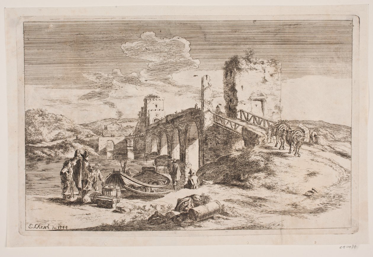 Most Milvio autorstwa Erasmus Sigismund Resch