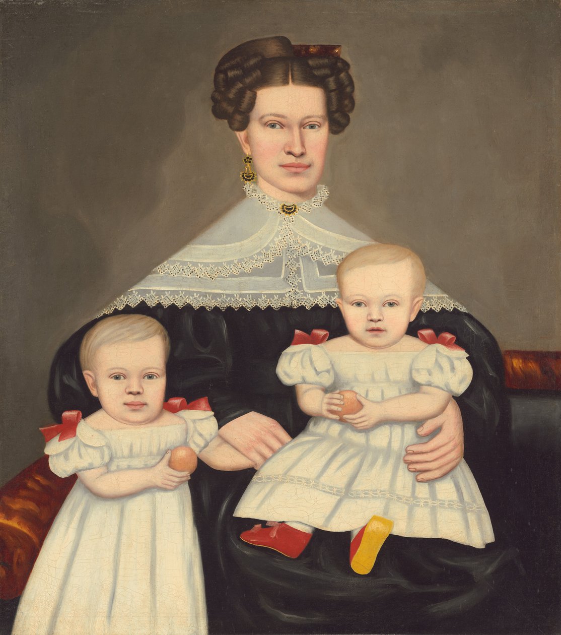 Pani Paul Smith Palmer i jej bliźniaki, 18351838. autorstwa Erastus Salisbury Field