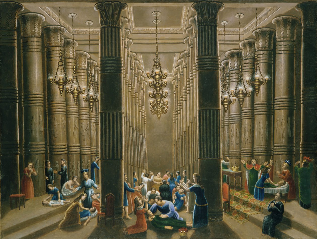 Śmierć pierworodnych, 1865-80. autorstwa Erastus Salisbury Field