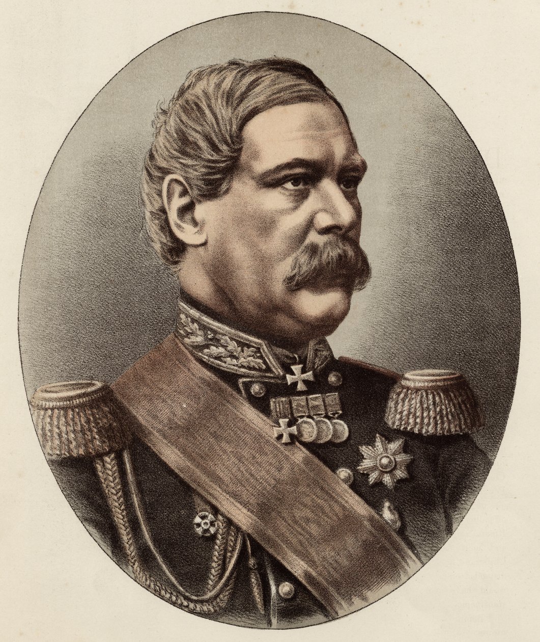 Generał Francis Edward Todleben (kolor lito) autorstwa Eraun and Cie
