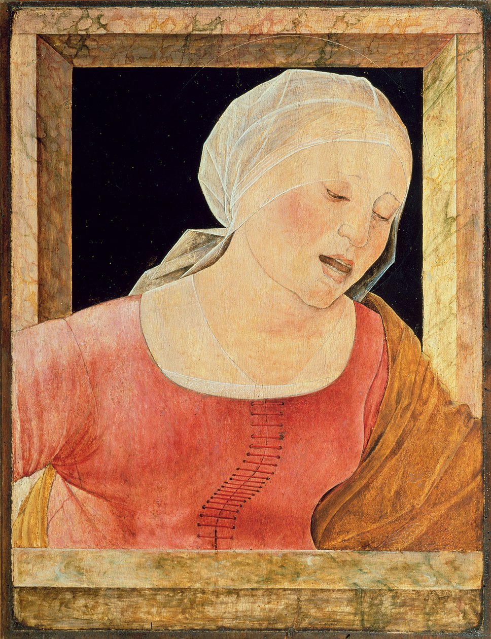 Kobieta w żałobie (tempera i olej na płycie) autorstwa Ercole de Roberti