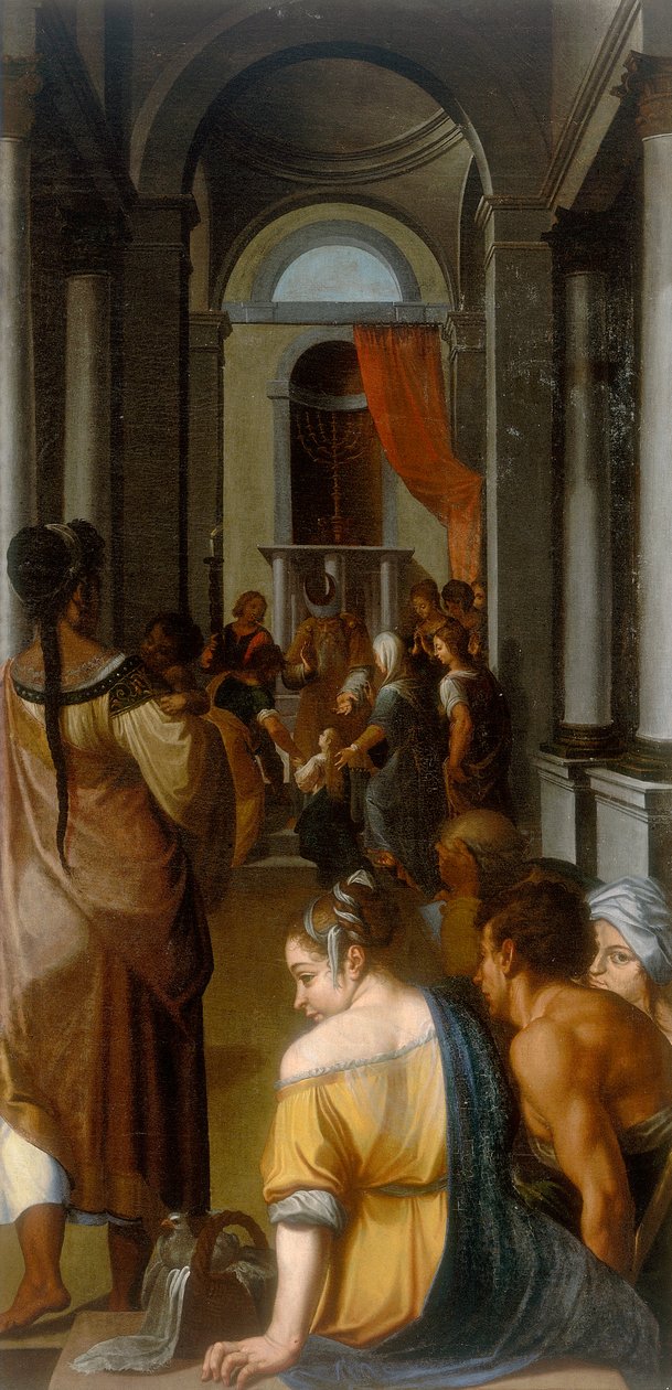 Prezentacja Matki Boskiej w Świątyni, dzieło Ercole DellAbate, zachowane w Gallera Estense w Modenie autorstwa Ercole dell Abbate