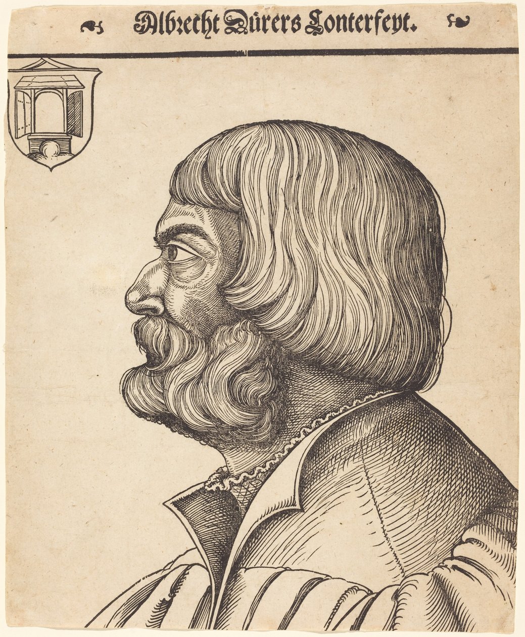 Albrecht Dürer w wieku pięćdziesięciu sześciu lat autorstwa Erhard Schon