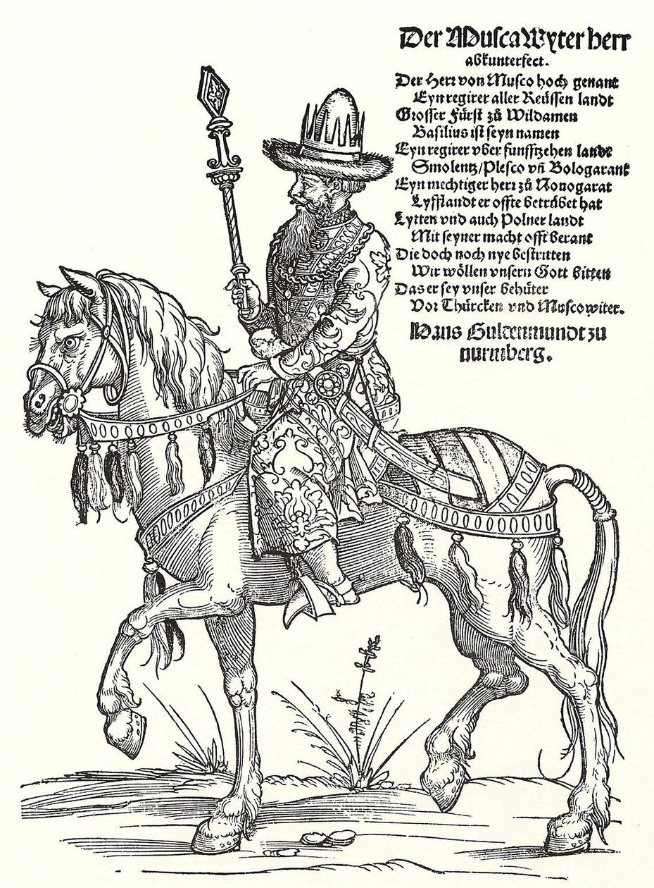 Portret wielkiego księcia Wasilija III Iwanowicza z Moskwy 1479-1533 autorstwa Erhard Schon