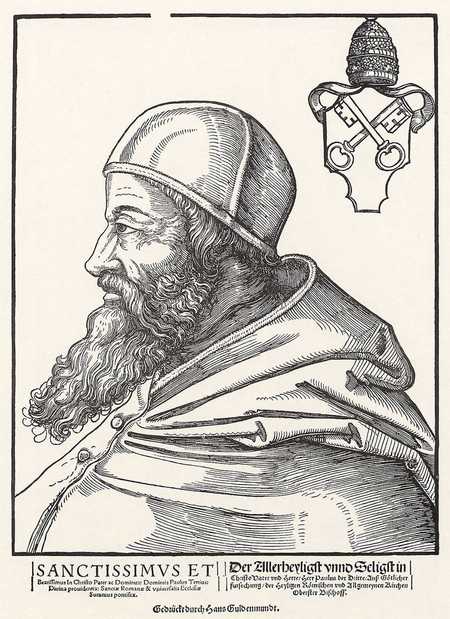 Portret papieża Pawła III Farnese autorstwa Erhard Schon
