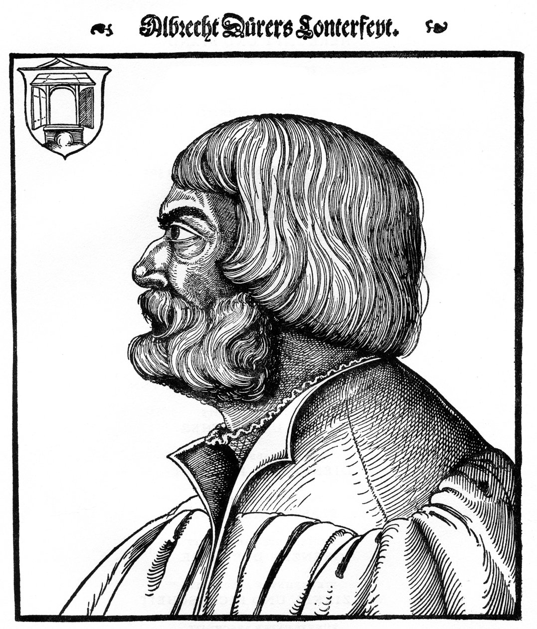 Portret profilowy Albrechta Durera, 1527, 1936 autorstwa Erhard Schon