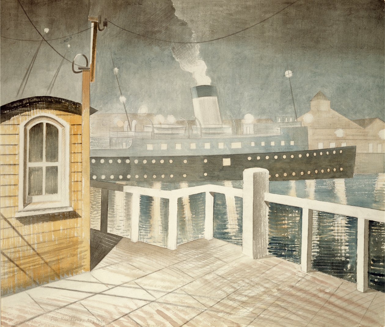 Parowiec Kanałowy autorstwa Eric Ravilious