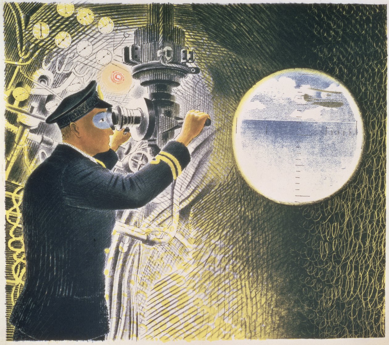 Łódź podwodna autorstwa Eric Ravilious