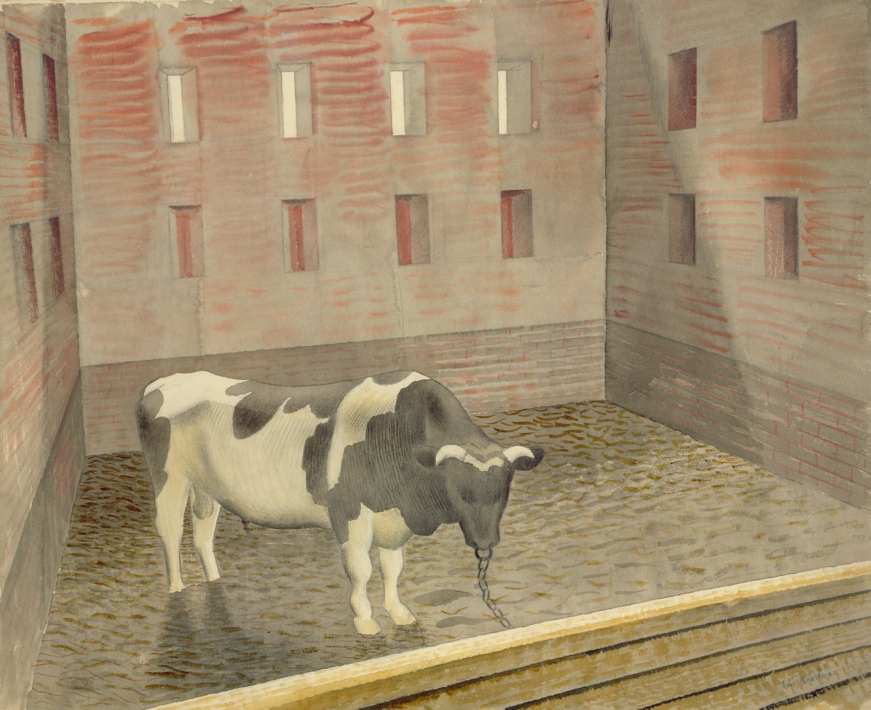 Byk autorstwa Eric Ravilious