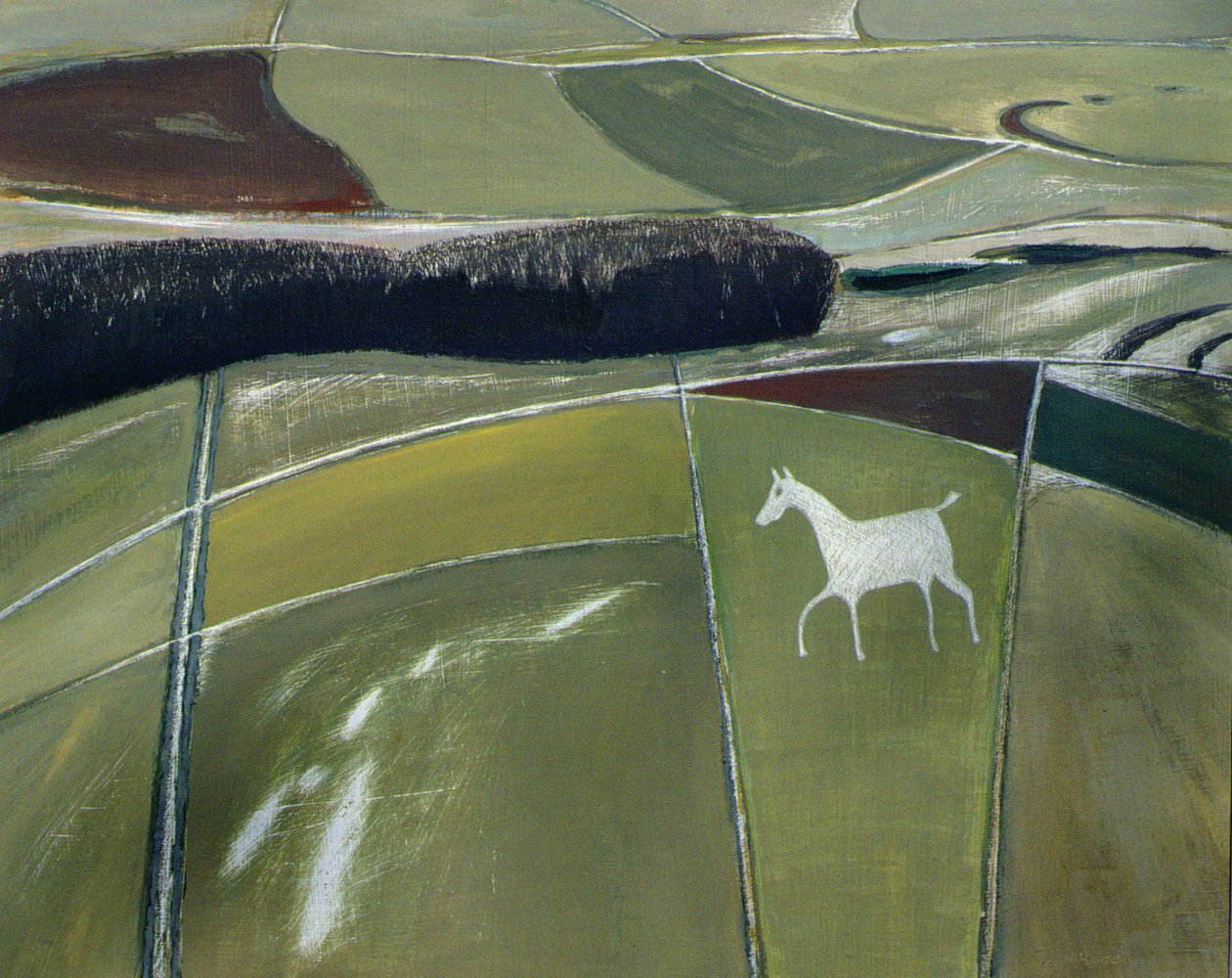 Biały Koń, Cherhill autorstwa Eric Contemporary Artist Hains