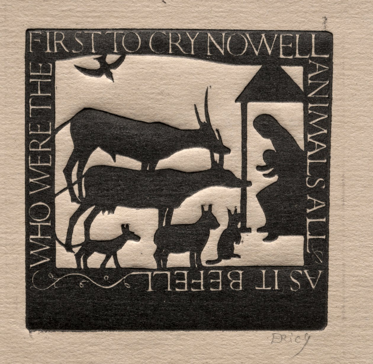 Wszystkie zwierzęta: kto pierwszy płakał Nowell? autorstwa Eric Gill