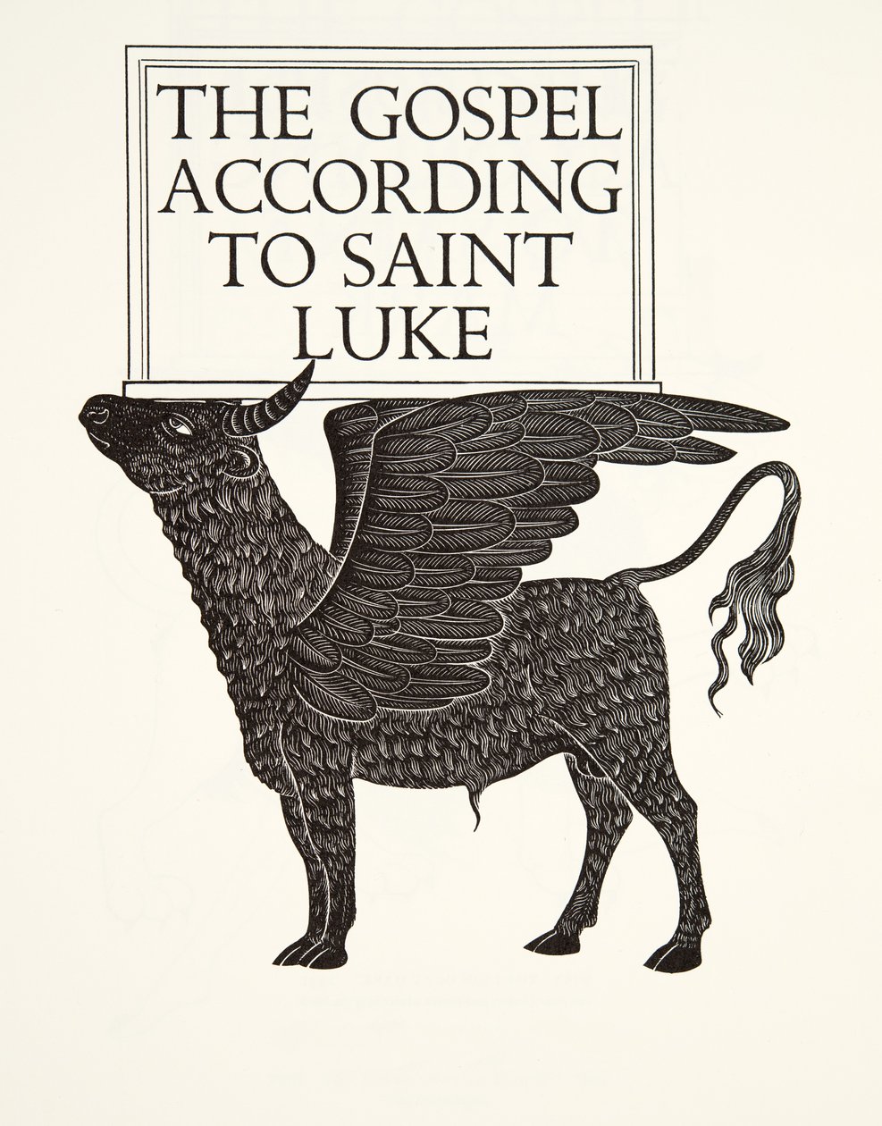 Czarne cielę św. Łukasza autorstwa Eric Gill