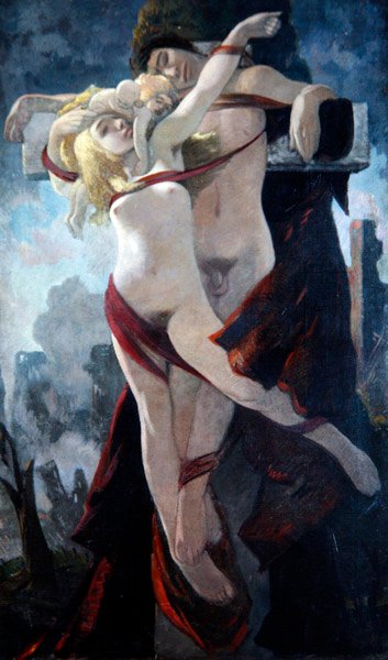 Ludzkość Ukrzyżowana, ok. 1919 (olej na płótnie) autorstwa Eric Harald Macbeth Robertson