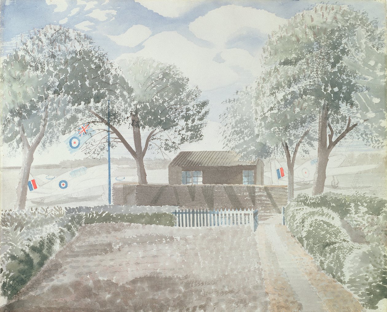 Lotnisko, ok. 1942 r. autorstwa Eric Ravilious