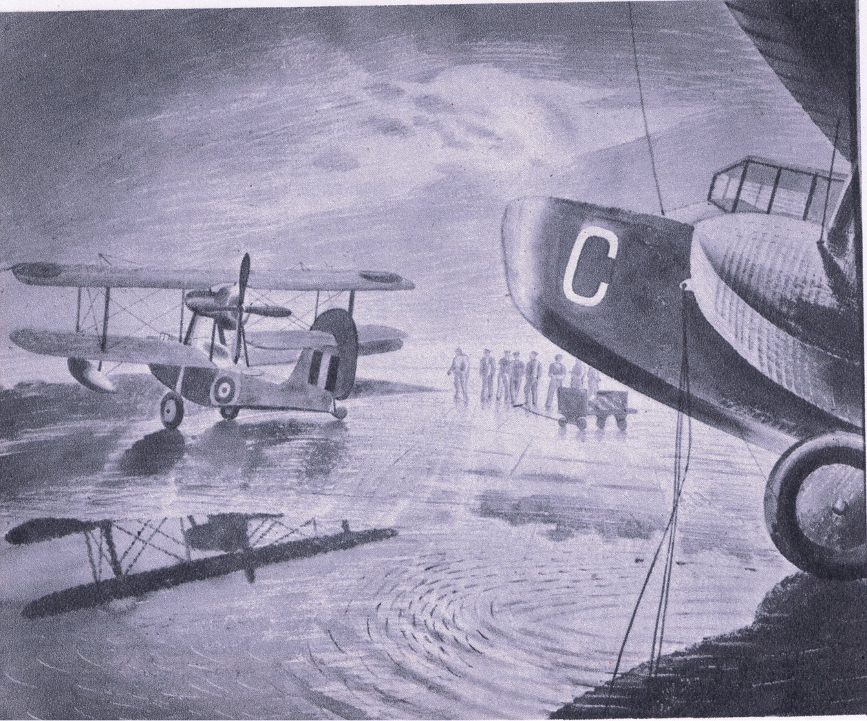Poranek na paradzie, z książki „British Adventure” wydanej przez Collins, 1947 autorstwa Eric Ravilious