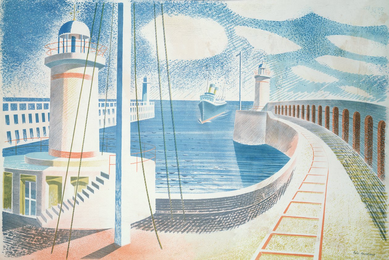 Port Newhaven autorstwa Eric Ravilious