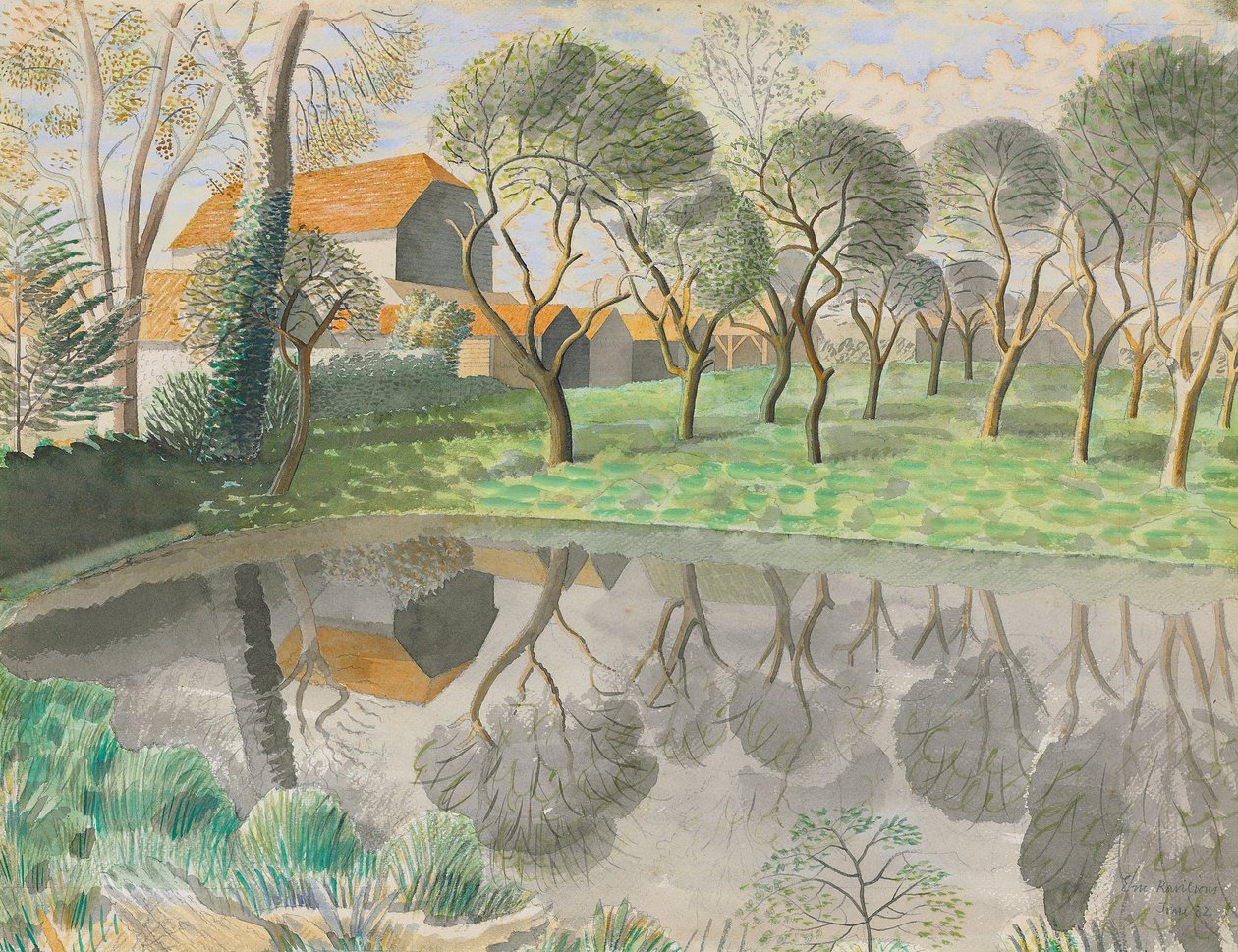 Staw Traszek, 1932 autorstwa Eric Ravilious