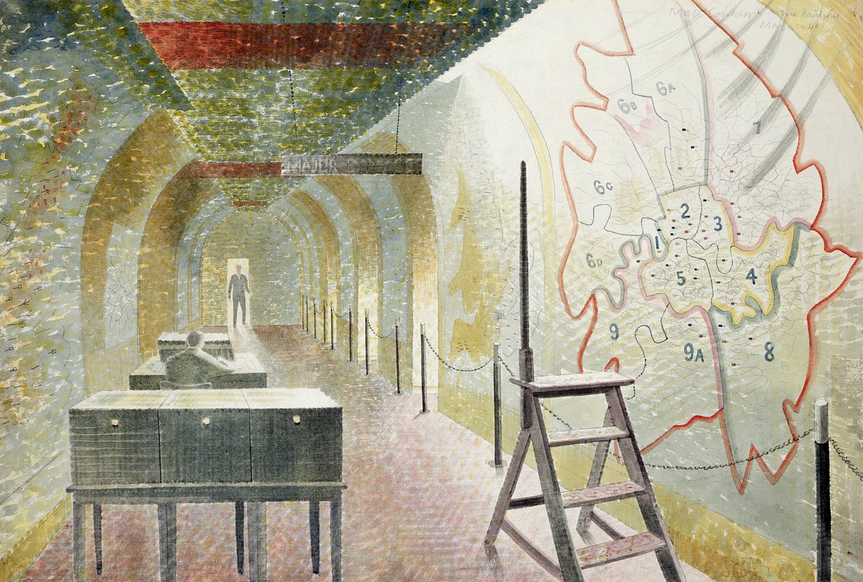 Korytarz nr 1 z mapą autorstwa Eric Ravilious
