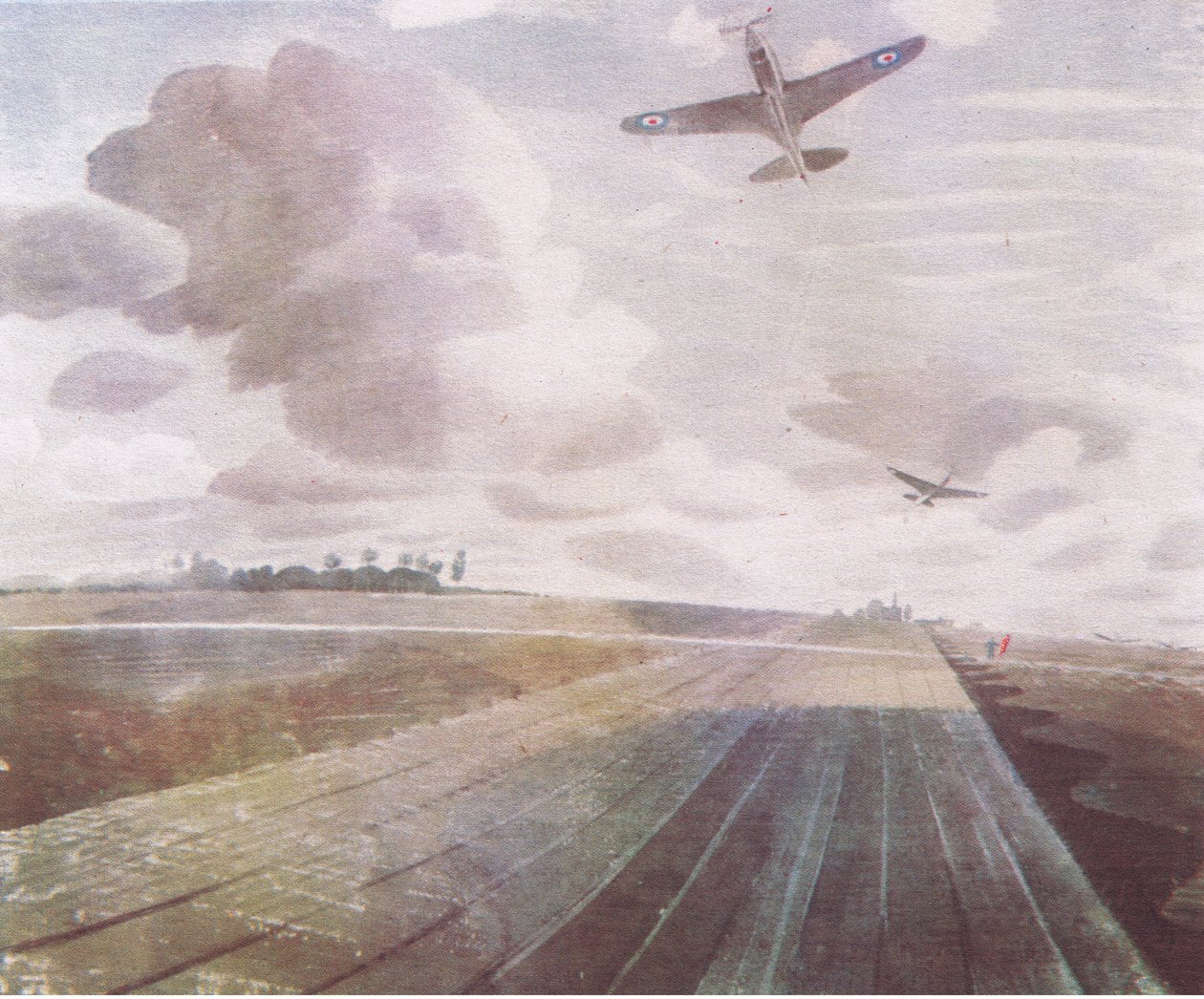 Perspektywa pasa startowego, 1941, z British Adventure opublikowanej przez Collins, 1947 autorstwa Eric Ravilious