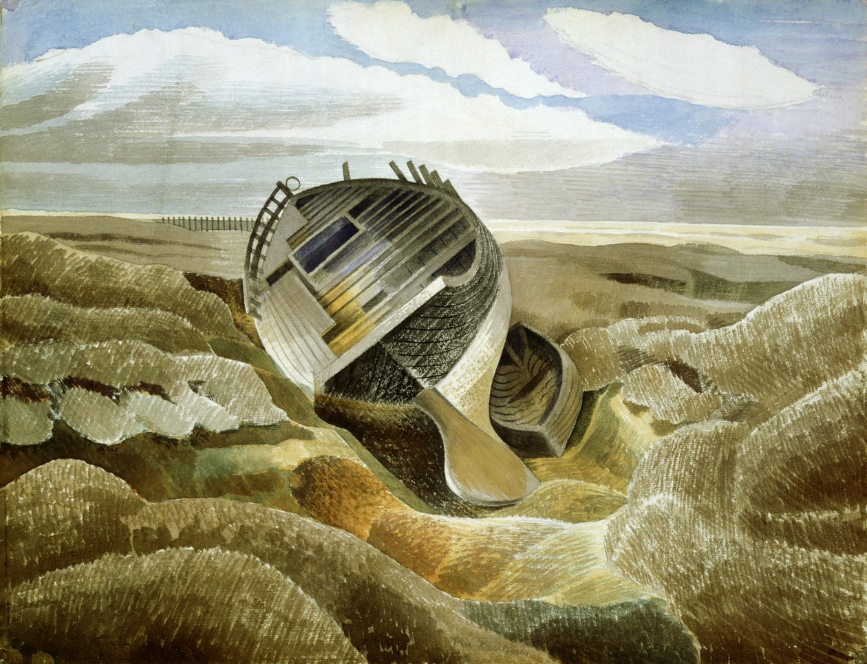 Solne Bagno, 1938 (wc nad ołówkiem na papierze) autorstwa Eric Ravilious