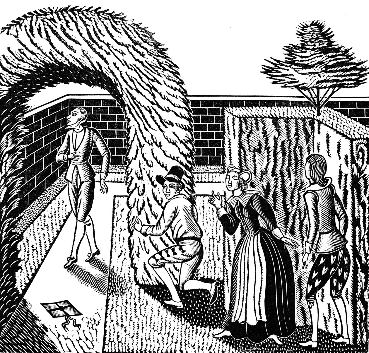 Wieczór Trzech Króli Williama Szekspira autorstwa Eric Ravilious