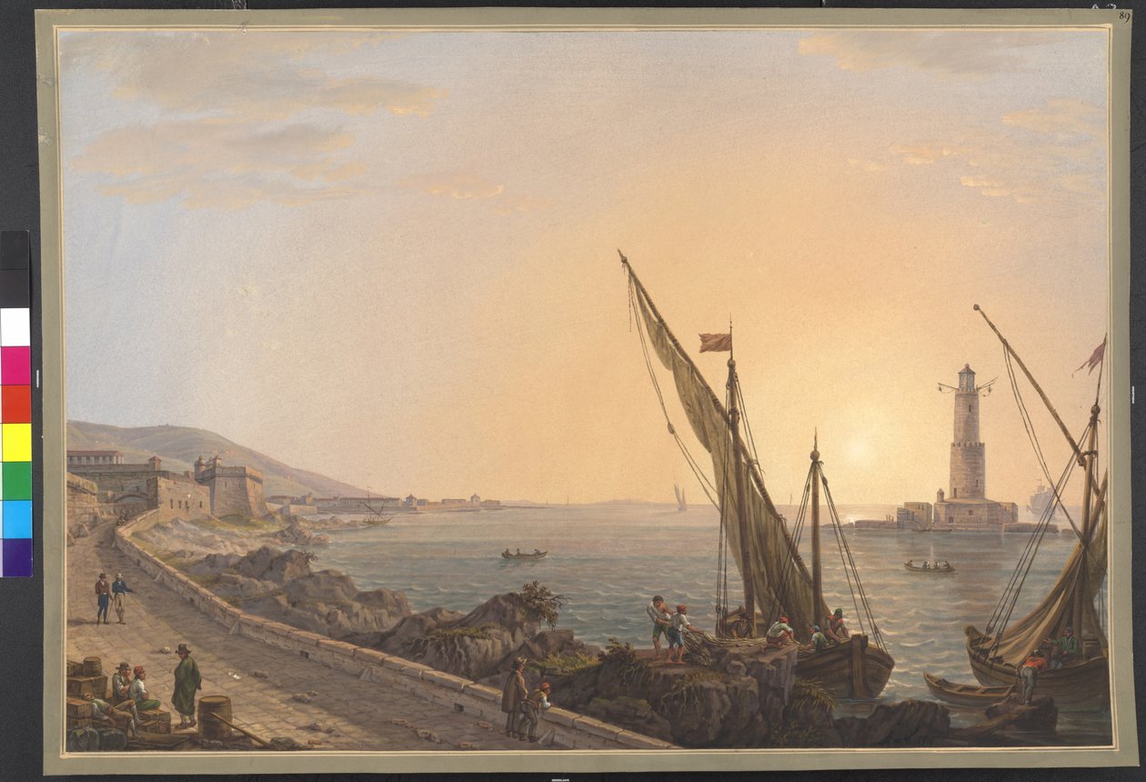 Port z latarnią morską autorstwa Erich Lessing