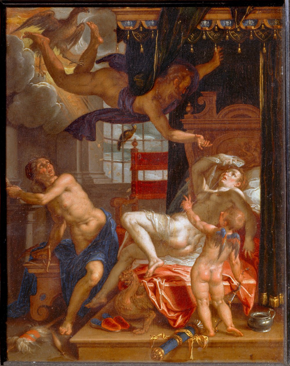 Jupiter wchodzi do sypialni Danae ... autorstwa Erich Lessing