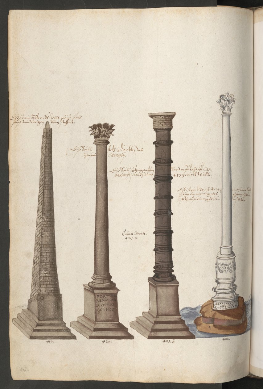 Obelisk i kolumny autorstwa Erich Lessing