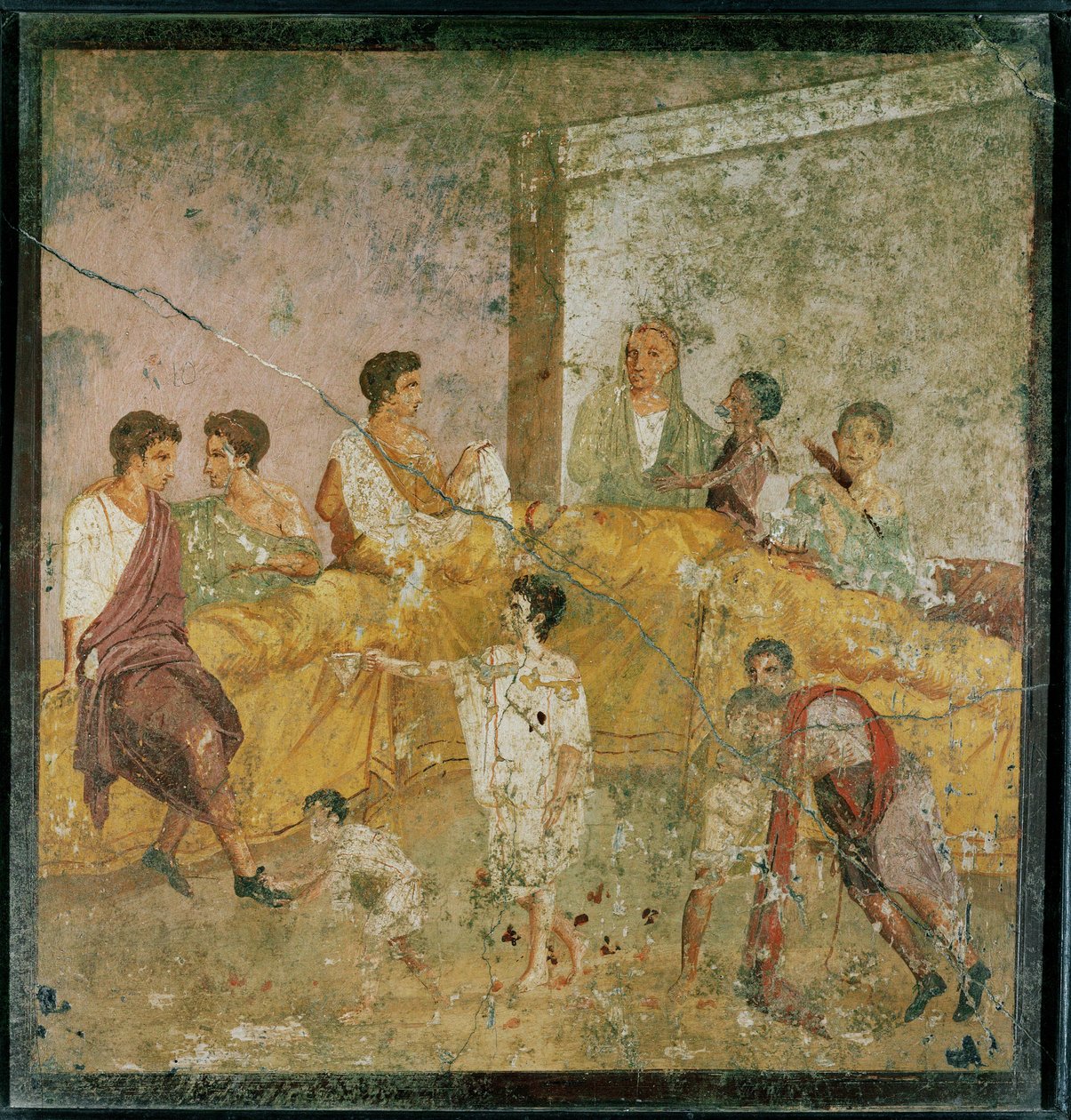 Ludzie jedzący i pijący autorstwa Erich Lessing